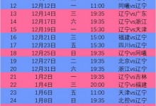 2021赛季cba完整赛程表（20212022赛季cba赛程）