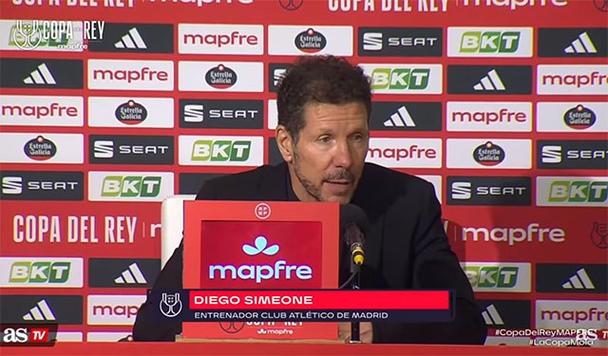 西蒙尼：小蜘蛛前几天说得很对；希望国王杯决赛巴里奥斯能上