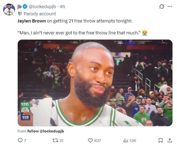 回旋镖！布朗暗指SGA后单场21罚创纪录 美媒PS嘲讽两人同为碰瓷王