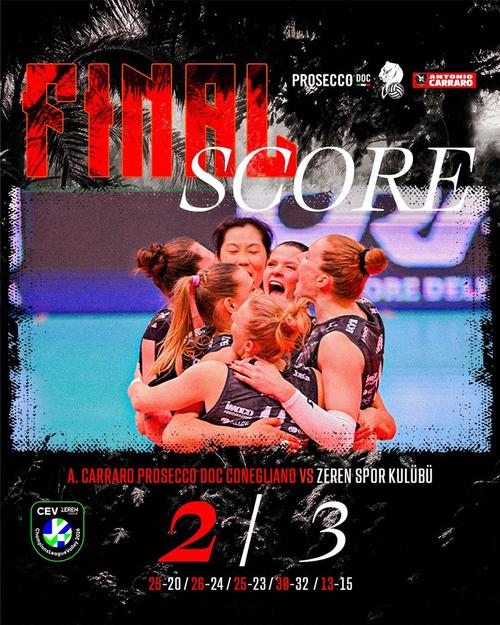 朱婷狂砍24分全队最高,率科内利亚诺挺进欧冠四强